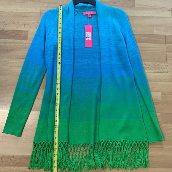 Lilly Pulitzer Tatum Ombré Fringe Cardigan Sweater XS NWT - Picture 10 of 10